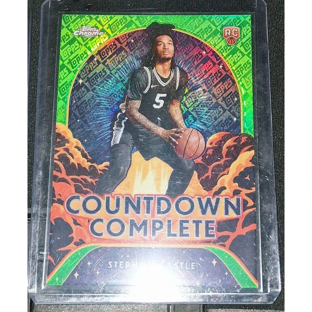 2024-25 Topps Chrome Countdown Complete Stephon Castle #CC-13 [Green Refractor]